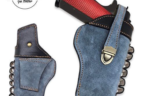 GunAlly 1911 Suede Leather Gun Holster | Fits Most 1911 Style Pistols .45