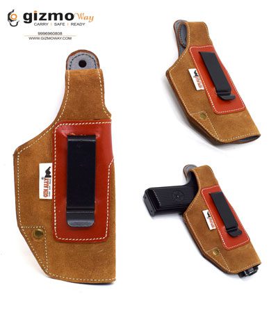 GunAlly Suede Leather IWB Holster For 1911, TT-30, Colt, Ithaca