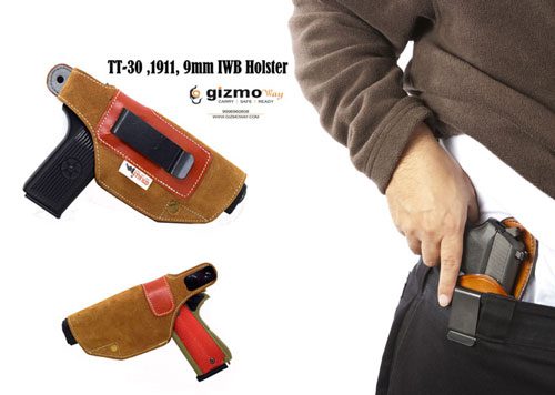 GunAlly Suede Leather IWB Holster For 1911, TT-30, Colt, Ithaca - Image 9