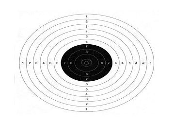 Air Pistol Shooting Target Paper (Set of 100 Target)