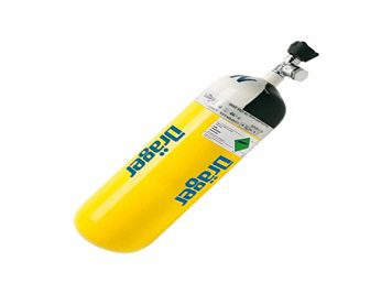 Drager Compressed Air Scuba Tank, 6 LITER/300 BAR