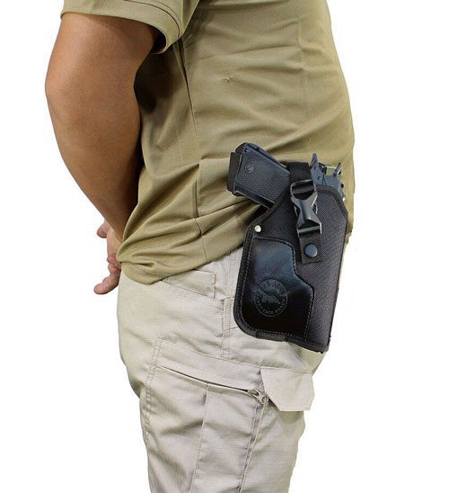 GunAlly Tactical OWB Holster Handgun Belt Holster for Gun with Laser or Light Attachment Fit