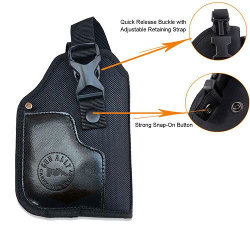 GunAlly Tactical OWB Holster Handgun Belt Holster for Gun with Laser or Light Attachment Fit - Image 7