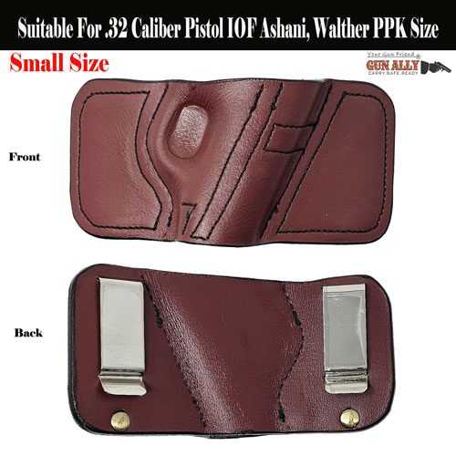 GunAlly Premium Leather Clip On OWB Holster Small Or Big Size Pistol Holster - Image 3