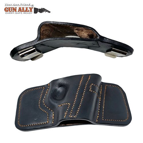 GunAlly Premium Leather Clip On OWB Holster Small Or Big Size Pistol Holster - Image 8