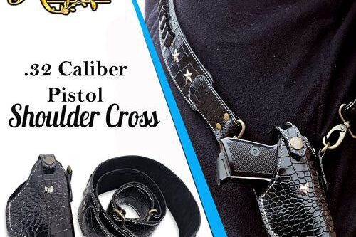 GunAlly Royal Shoulder Cross Holster – Premium Style and Comfort Carry Fit All .32 Caliber Pistols