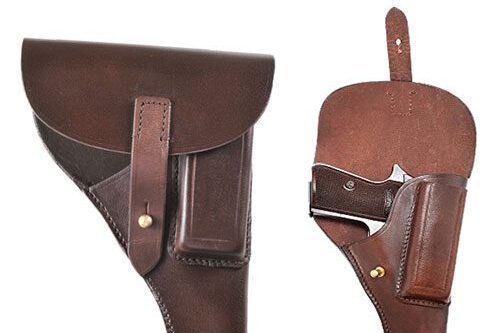 German Walther PPK PP Mauser HSC or other Similar Pistol Model Leather Holster World War Style