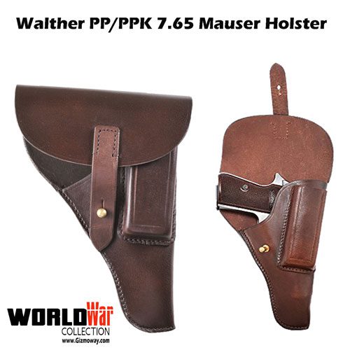 German Walther PPK PP Mauser HSC or other Similar Pistol Model Leather Holster World War Style