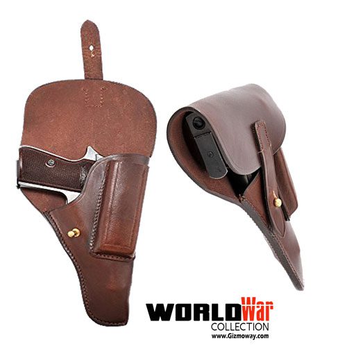 German Walther PPK PP Mauser HSC or other Similar Pistol Model Leather Holster World War Style - Image 6