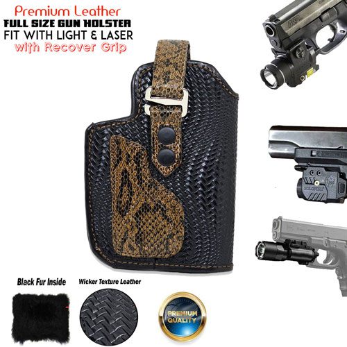 GunAlly Tactical OWB Holster Handgun Belt Holster Fit Gun with Laser or Light Attachment - Image 7