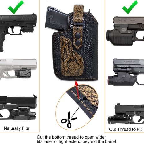 GunAlly Tactical OWB Holster Handgun Belt Holster Fit Gun with Laser or Light Attachment - Image 8