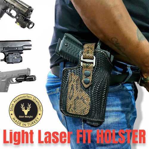 GunAlly Tactical OWB Holster Handgun Belt Holster Fit Gun with Laser or Light Attachment - Image 6