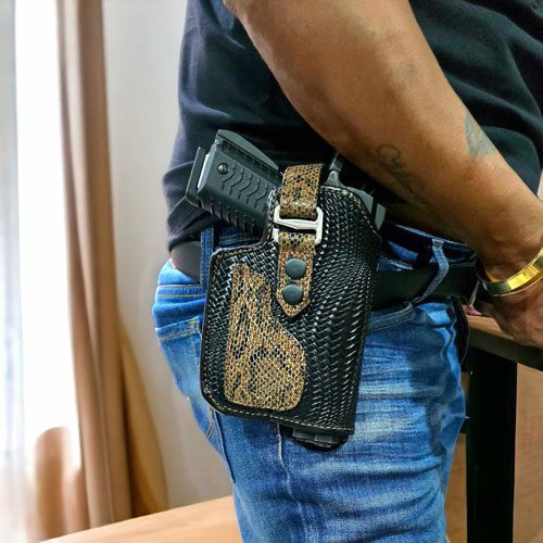 GunAlly Tactical OWB Holster Handgun Belt Holster Fit Gun with Laser or Light Attachment - Image 5