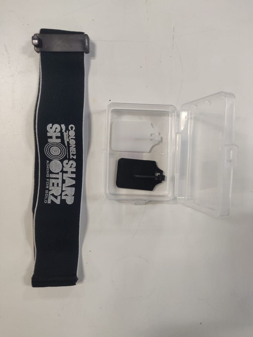 Eye Shield With Head Band (Black & Grey)