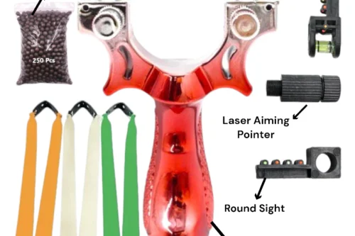 Red Gradient Precision Shooting Powerful Resin Slingshot For Outdoor Target Shooting