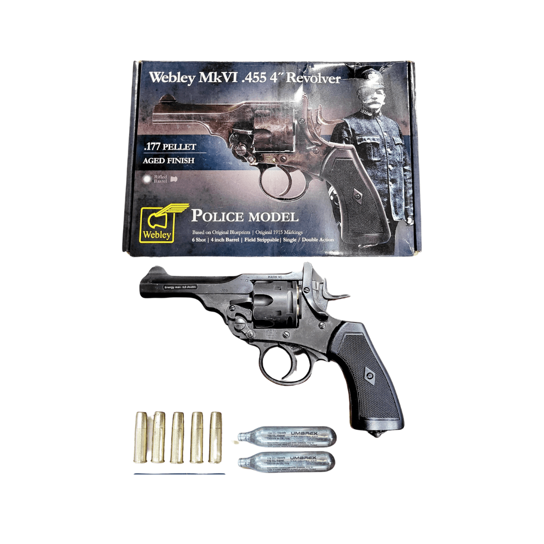 Webley MKVI .455 4" CO2 Revolver